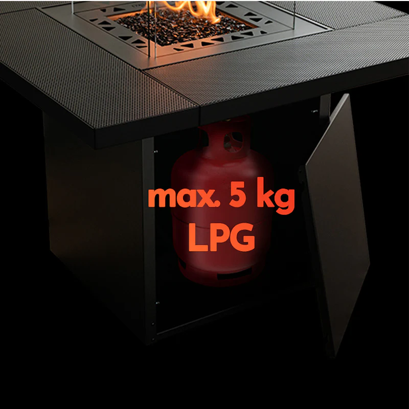 Gas Cylinder hidden in base